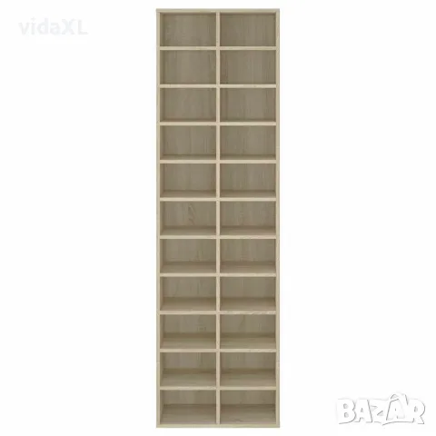 vidaXL Шкаф за обувки, дъб сонома, 54x34x183 см, инженерно дърво, снимка 4 - Шкафове - 56147720