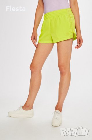 Adidas нови, оригинални, къси, спортни панталони Адидас в жълто-зелен неонов цвят, снимка 14 - Къси панталони и бермуди - 41331667