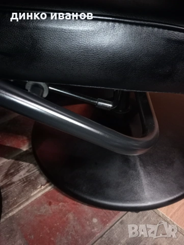 Релакс стол с табуретка кожени, снимка 8 - Столове - 53254069