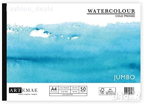 Нова Плътна акварелна хартия A4 размер за рисуване пейзаж 50 листа