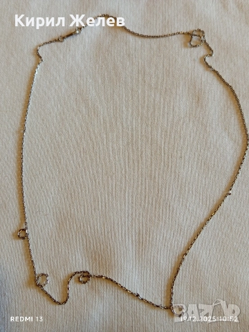 Елегантно сребърно синджирче нежно финно много красиво 52429, снимка 7 - Колиета, медальони, синджири - 52845646