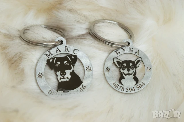 Лазерно рязане и гравиране на медальони за кучета от неръждаема стомана  