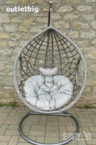 Люлка-градинска люлка -висяща, тип яйце-гнездо, снимка 4 - Градински мебели, декорация  - 52235867