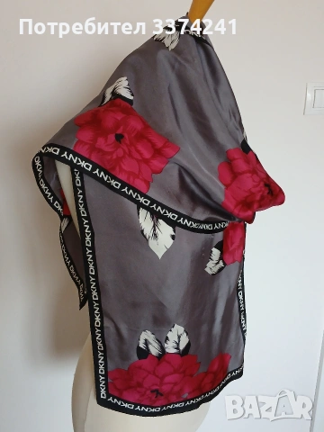 Копринени шалове DKNY 5бр., снимка 3 - Шалове - 53797485