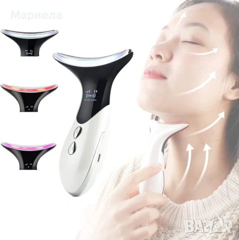 Масажор за лице с LED терапия / Изглаждане на фините линии / Лифтинг за лице, снимка 4 - Други - 50782013