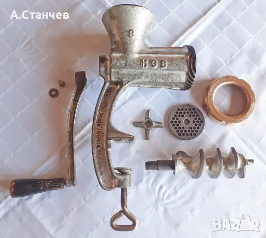 Стара ръчна месомелачка номер 8, снимка 3 - Други - 56326410
