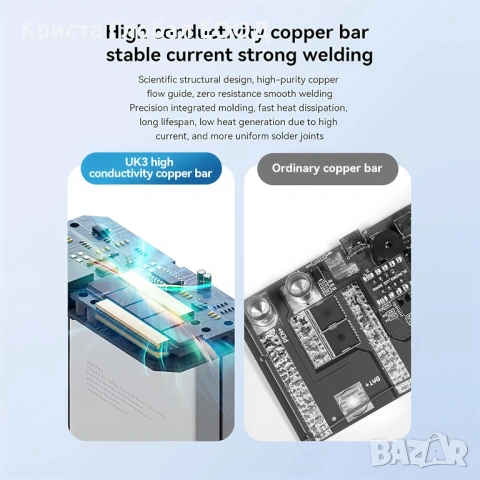 ХИТ: Машина за Точково Заваряване Spot Welder AWithZ UK3 – 10000mAh / 99 Степени, снимка 7 - Други инструменти - 53835891