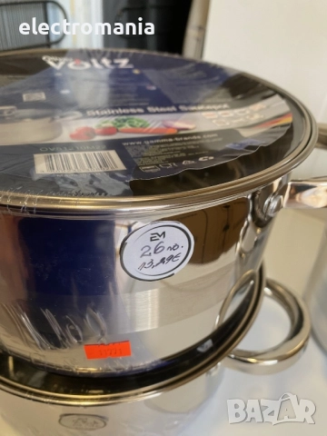 тенджера от висококачествена неръждаема стомана Voltz OV51210M/ три размера, снимка 7 - Съдове за готвене - 52252195