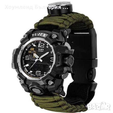 Часовник за оцеляване 7в1 с компас, свирка, запалка и нож, снимка 2 - Други - 40975200