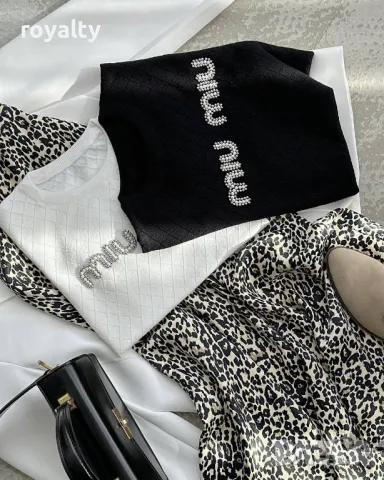 Miu Miu дамски тениски Различни цветове , снимка 5 - Тениски - 49698270