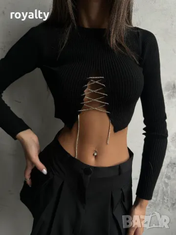 Дамска ефектна блуза Различни цветове , снимка 3 - Блузи с дълъг ръкав и пуловери - 49713526