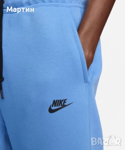 Мъжко долнище Nike Tech Fleece Polar Blue - размер S, снимка 3 - Спортни дрехи, екипи - 44200424