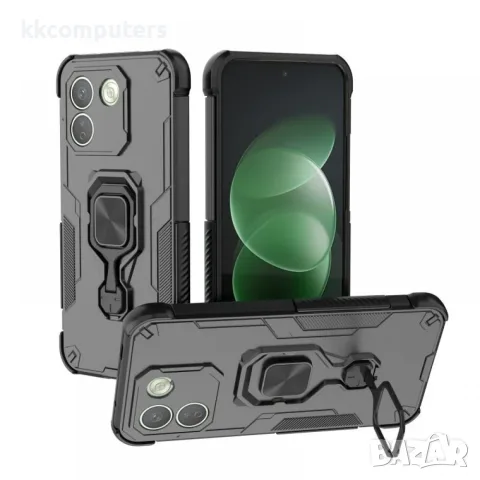 WANLONFENG за Xiaomi Redmi Note 17 Pro Max 5G Двуслоен PC TPU Калъф със Стойка и Темпериран Скрийн П
