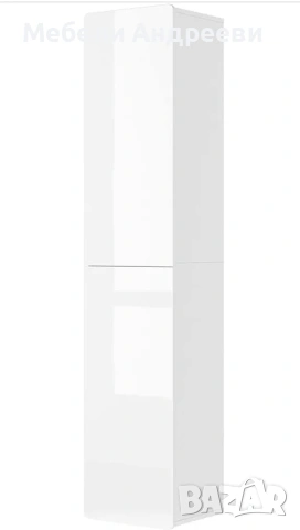 Висока колона/шкаф бял гланц Vicco 4722, снимка 8 - Шкафове - 53766612