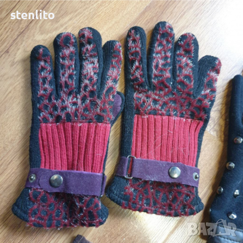 Лот от три чифта дамски ръкавици за 6 лева, снимка 2 - Ръкавици - 36135613