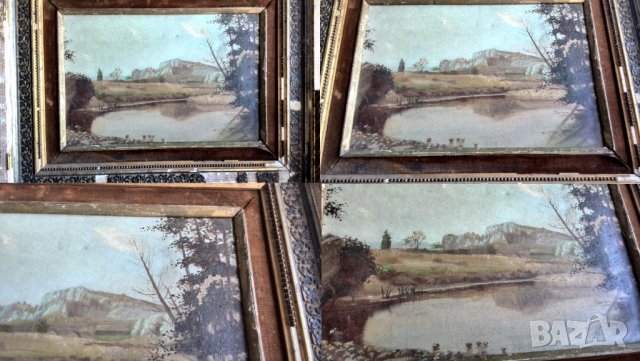 Стара маслена картина от Франция 19 век, снимка 3 - Антикварни и старинни предмети - 38737269