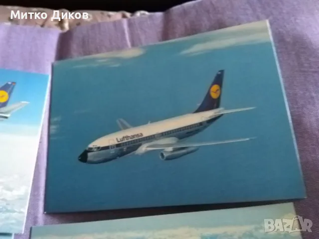 Картички самолети на Луфтханза нови винтидж 150х105мм В 737-В 727-А 380, снимка 5 - Колекции - 49069345