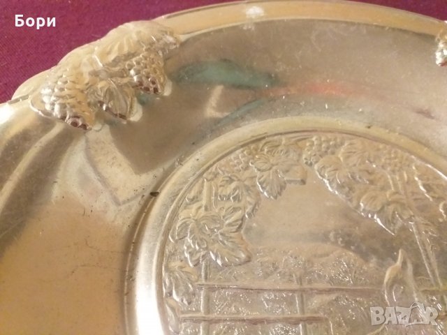 Стара руска метална чиния/фруктиера, снимка 3 - Чинии - 34595428