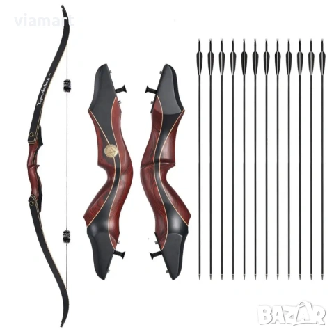 Традиционен рекърв лък Toparchery Takedown 60", Сила на опън 35 LBS, снимка 6 - Лъкове и арбалети - 53692838