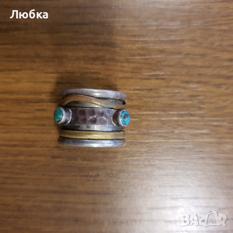 Сребърен дамски пръстен, снимка 1 - Пръстени - 44655654