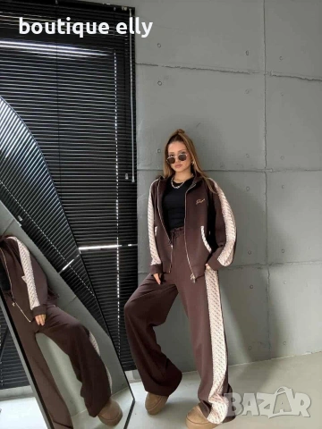 дамски екип- черно, кафяво и бяло, снимка 3 - Спортни екипи - 53031734