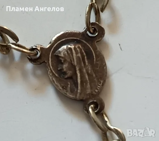 Автентичен френски Арт Деко Розарий/Броеница - Ръчно дялан седеф 1920-1940г., снимка 6 - Антикварни и старинни предмети - 55933242