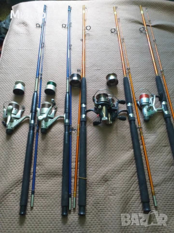 Комплекти силови пръчки 2,70м с макари, снимка 3 - Въдици - 51100633