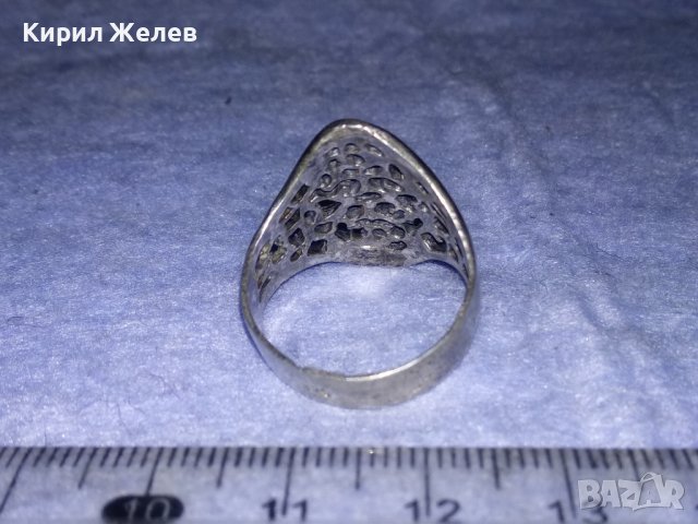 ВЕЛИКОЛЕПЕН АЖУРЕН СРЕБЪРЕН АРТ СТИЛ ПРЪСТЕН ОКСИДИРАНО СРЕБРО 925 МАЙСТОРСКА ИЗРАБОТКА 70873, снимка 8 - Пръстени - 40761945