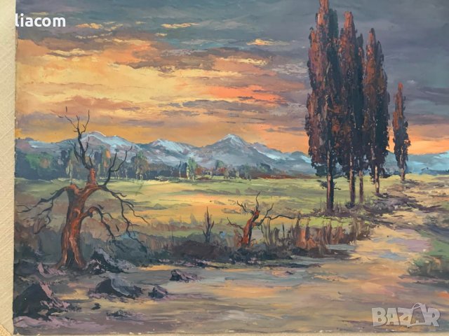 СТЕФАН СЕРАФИМОВ масло пейзаж около 1940 г., снимка 2 - Картини - 33808713