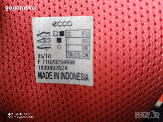 детски водоустойчиви туристически унисекс маратонки GORE-TEX®, original ecco® RECEPTOR, N- 31 - 32, снимка 9 - Детски маратонки - 44572487