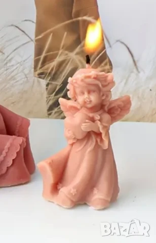 Молд ангел със сърце и с подарък , снимка 4 - Форми - 50554223