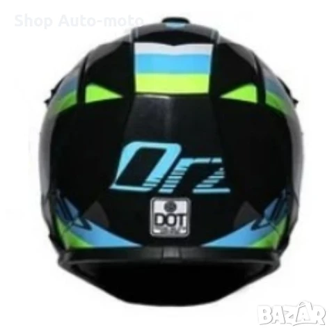 Кросова каска Automat, За мотор, Атв, Велосипед, M и L размер, Черен със син, снимка 4 - Аксесоари и консумативи - 51172593