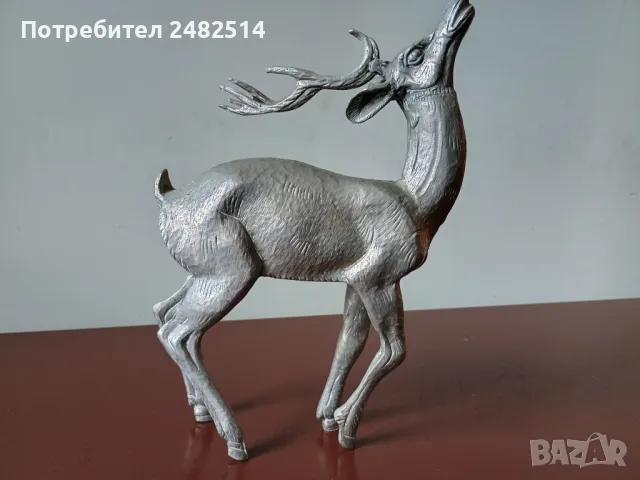 Прекрасна стара бронзова скулптура статуетка пластика от бял бронз, снимка 2 - Антикварни и старинни предмети - 50336932