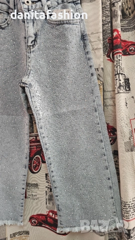 Детски дънки с камъчета, снимка 5 - Детски панталони и дънки - 53795670