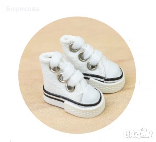 Обувки, кецове 3.5см за кукла, играчка, аксесоари за амигуруми, снимка 8 - Други - 34407002