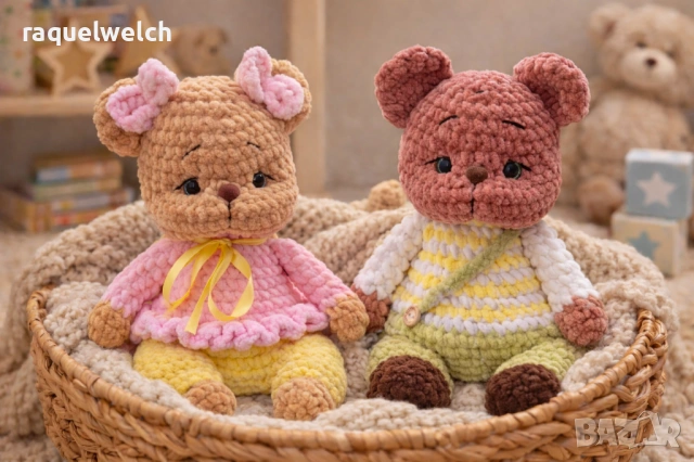 Ръчно Изплетени Мечета "Амигурими"