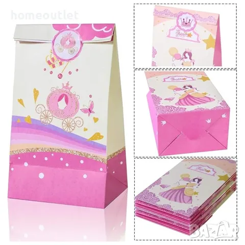 Детски хартиени торбички, пакет от 12 бр GIFT BAG (X12) X001AXIH0T (PRINCESS), снимка 3 - Други - 47547789