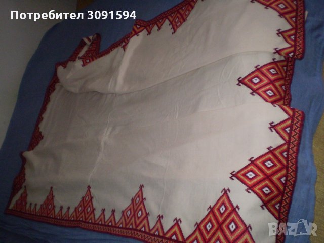 Ретро  ръчно бродирана покривка за маса , снимка 4 - Антикварни и старинни предмети - 34455644