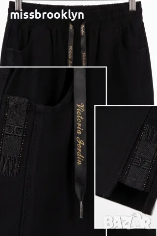 Панталон “Black Urban Comfort” – черен спортно‑елегантен панталон арт.8038, снимка 6 - Панталони - 55845648