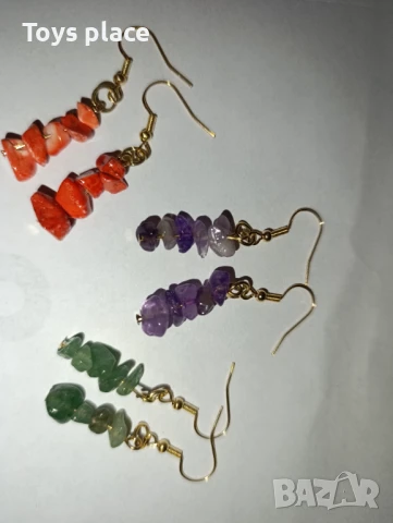 Обеци от естествени камъни , снимка 2 - Обеци - 51151129