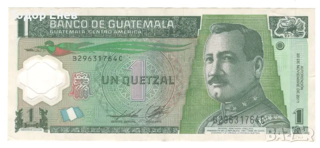 Guatemala-1 Quetzal-2011-P# 115b-Polymer