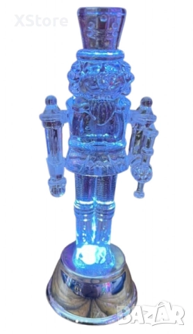 Светеща Коледна фигурка Лешникотрошачка – Войник, с LED осветление, снимка 5 - Декорация за дома - 52441090