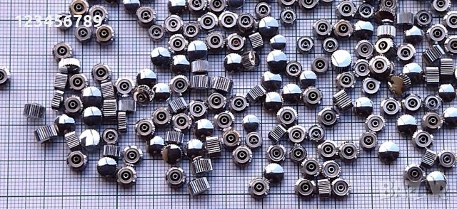 Хромирани ( бели) коронки за часовници 100 гр, около 215 бр, снимка 2 - Мъжки - 38805892