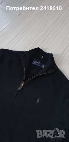 POLO Ralph Lauren Wool Merino Half Zip Mens Size S НОВО! ОРИГИНАЛ! Мъжки Пуловер!, снимка 1 - Пуловери - 39349465