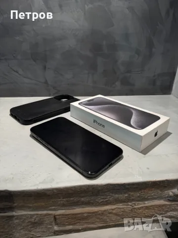 КАТО ЧИСТО НОВ Iphone 15 Pro Max Black + подарък, снимка 6 - Apple iPhone - 55943082
