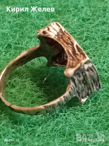 Авторски сребърен пръстен фентъзи дизайн майсторска изработка 48666, снимка 6 - Пръстени - 52918927