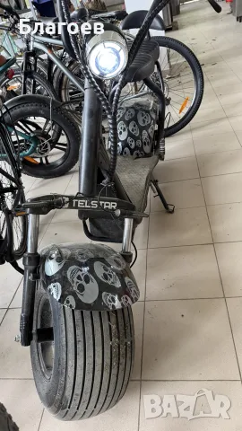 Електрически скутер чопър TIGTAG C1Black, HARLEY, 1500W, черен, снимка 3 - Велосипеди - 56234818