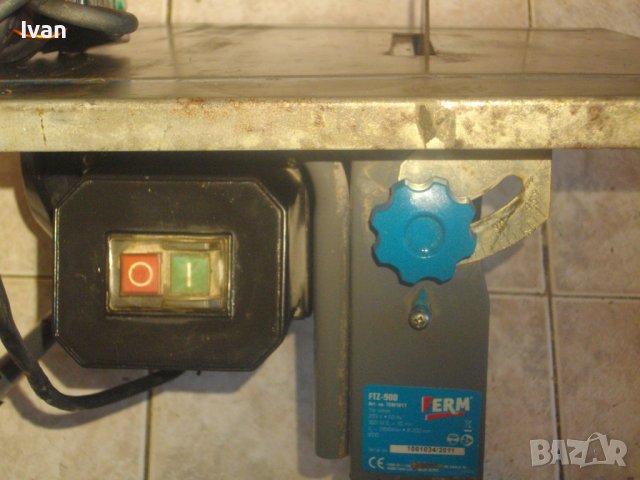 900 Вата-ф200мм-Профи Голяма Ел.Машина Мокро/Сухо Рязане Плочки/Плочи/Гранитогрес/Камък-Отлична-FERM, снимка 10 - Други инструменти - 41792179