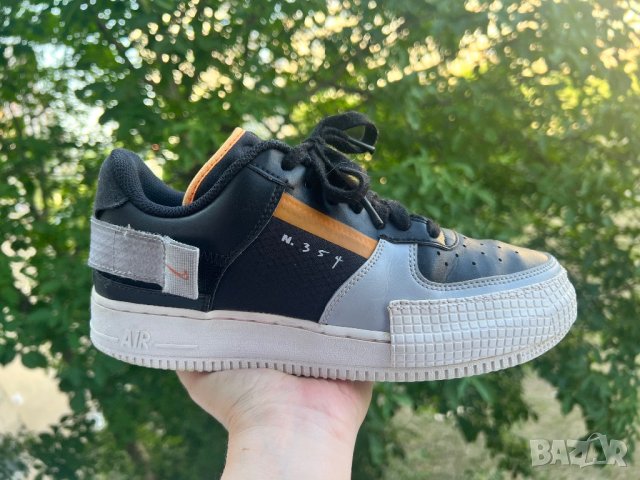 Nike Air Force 1 Drop Type Black Hyper Crimson — номер 40, снимка 1 - Маратонки - 41647873