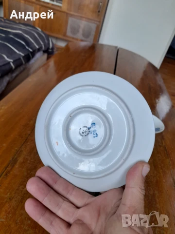 Стар порцеланов комплект купа и солница, снимка 7 - Други ценни предмети - 51206524